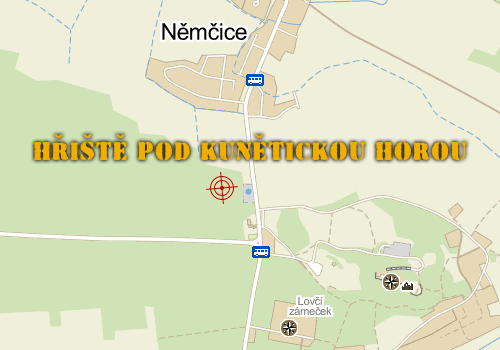 Mapa hřiště u Kunětic