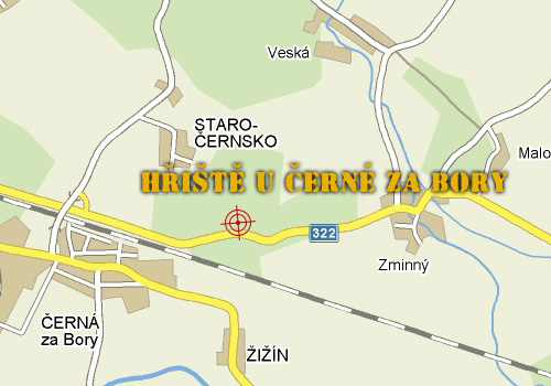 Mapa hřiště u Černé za Bory